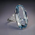 Luxury Mom Kastle Fashion Oversized Oval Blue Ring Luxury Mom Kastle
