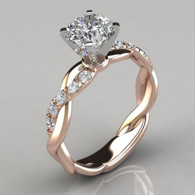 Luxury Mom Kastle Princess Square Diamond Ring Luxury Mom Kastle