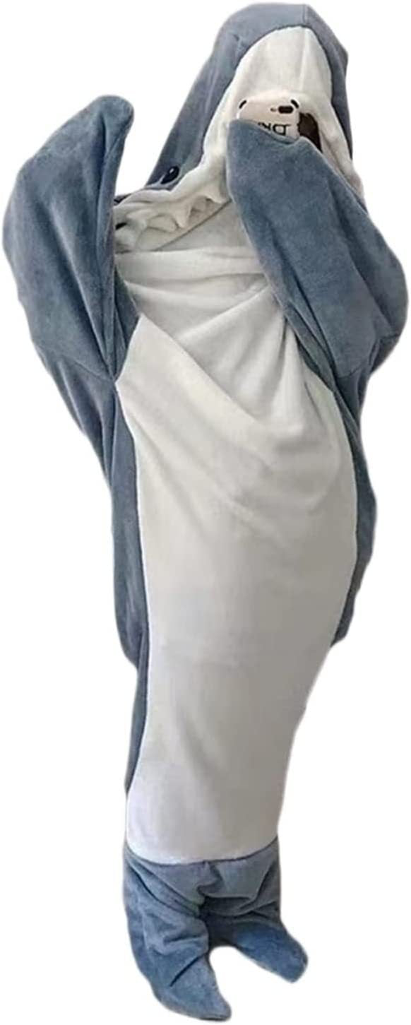 Luxury Mom Kastle Home Soft Flannel Shark Blanket Hoodie Luxury Mom Kastle