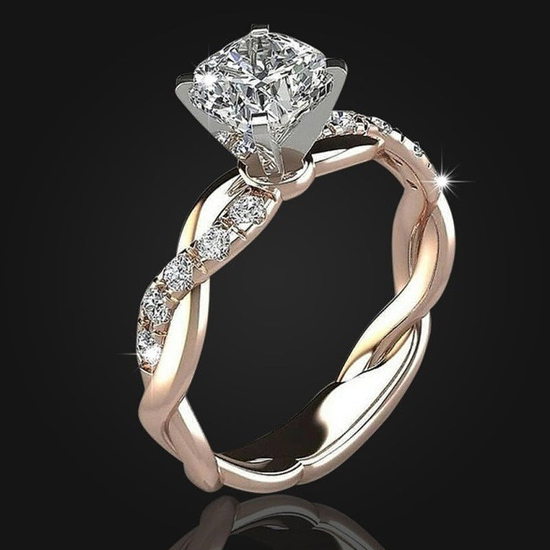 Luxury Mom Kastle Princess Square Diamond Ring Luxury Mom Kastle