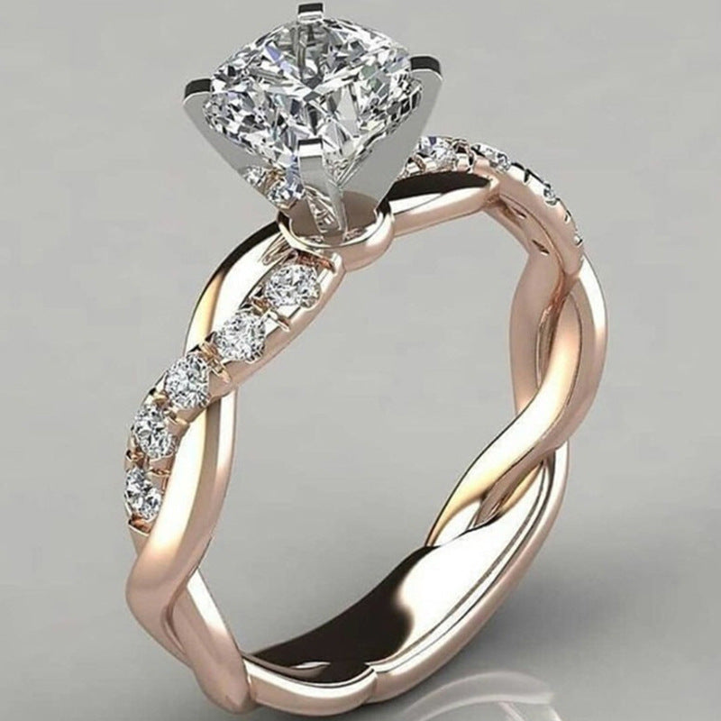 Luxury Mom Kastle Princess Square Diamond Ring Luxury Mom Kastle