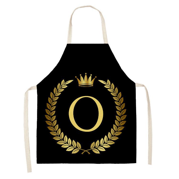 Luxury Mom Kastle Golden Crown Letter Apron Cute Luxury Mom Kastle