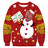 Luxury Mom Kastle Loose sweater Christmas 3D digital printing round neck Luxury Mom Kastle