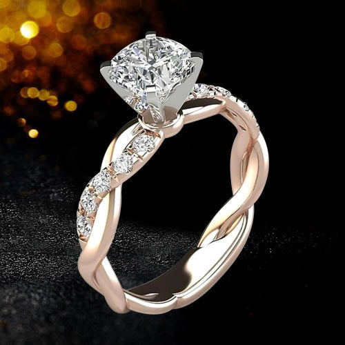 Luxury Mom Kastle Princess Square Diamond Ring Luxury Mom Kastle