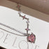 Luxury Mom Kastle Pink Heart Crystal Necklace Luxury Mom Kastle Crtystal Heart Necklace