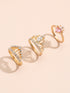Luxury Mom Kastle Sweet Commuter Student Ring Pure Color Women&