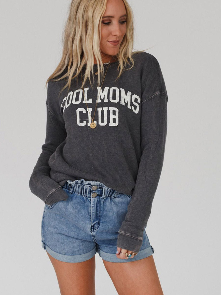 Luxury Mom Kastle Letter Print Pullover Sweater Women&
