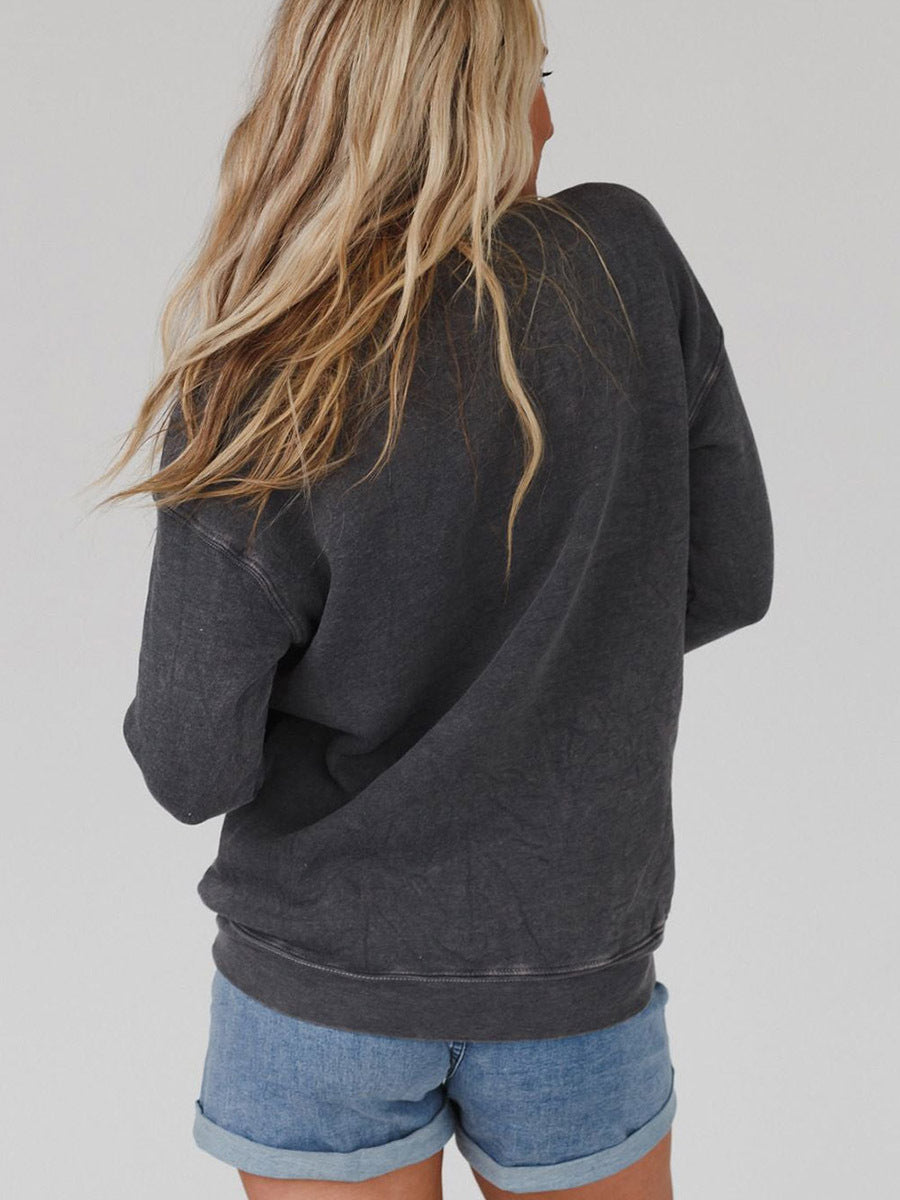 Luxury Mom Kastle Letter Print Pullover Sweater Women&
