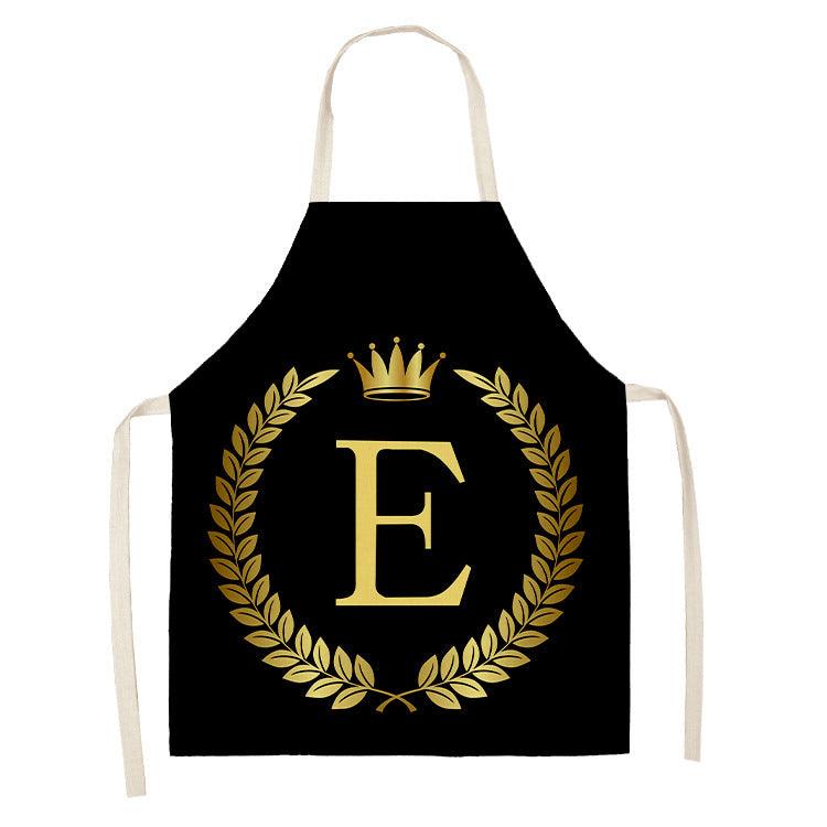 Luxury Mom Kastle Golden Crown Letter Apron Cute Luxury Mom Kastle