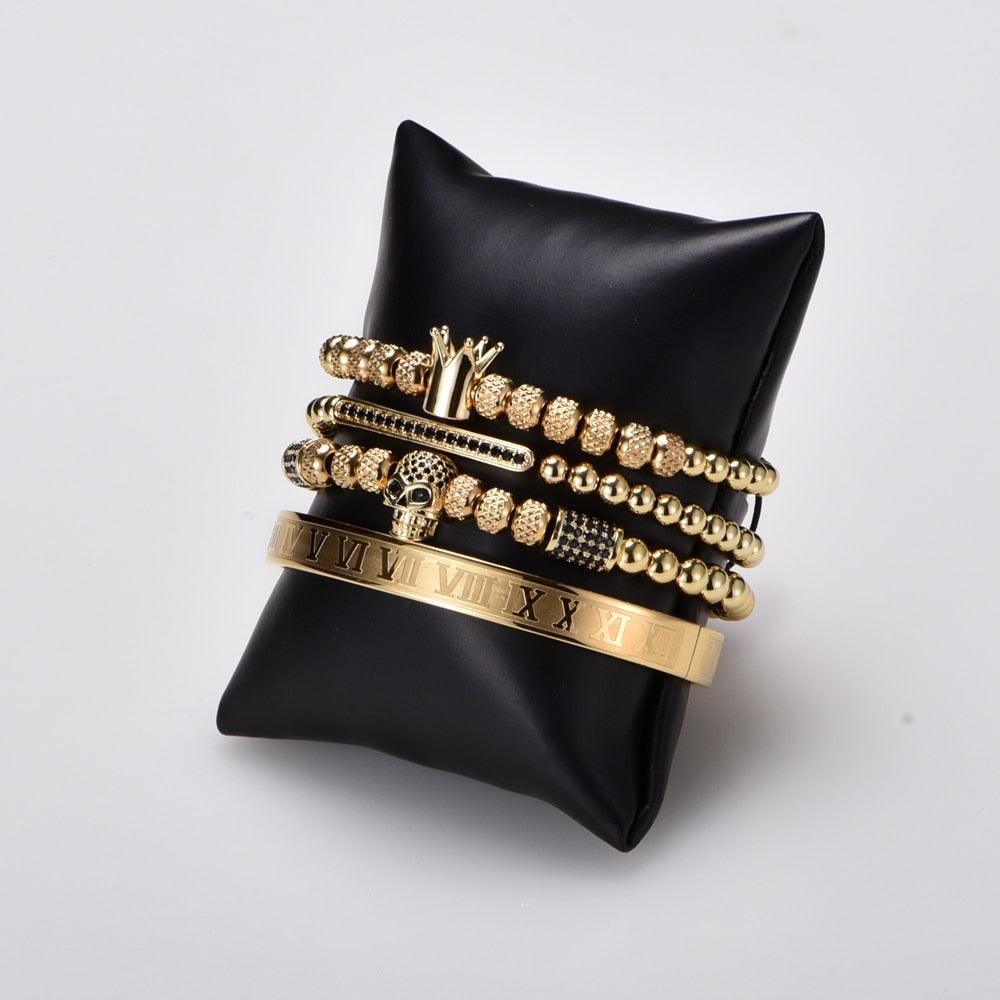 Luxury Mom Kastle Crown Charm Bracelet Set Luxury Mom Kastle Bracelet Jewelry Men&