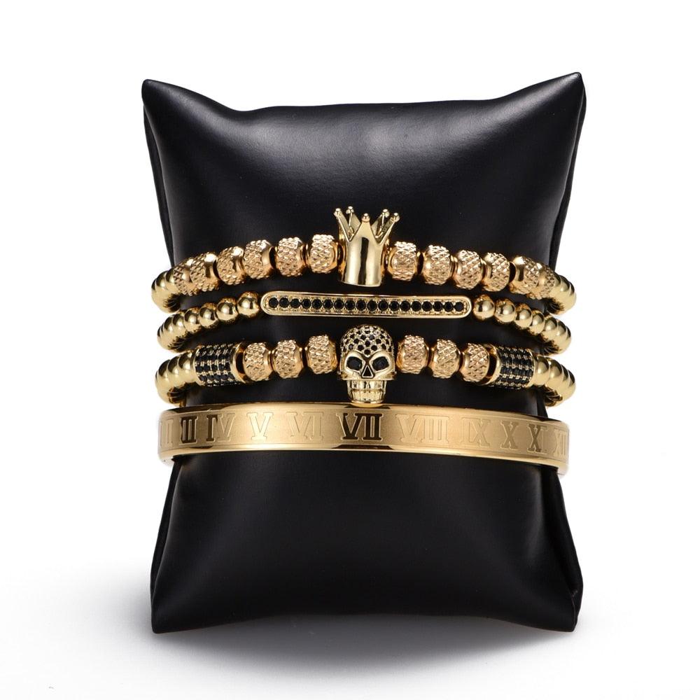 Luxury Mom Kastle Crown Charm Bracelet Set Luxury Mom Kastle Bracelet Jewelry Men&