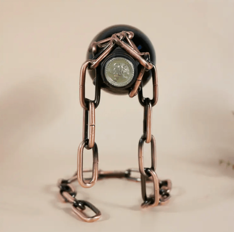 Luxury Mom Kastle Magic Iron Chain Wine Bottle Holder Luxury Mom Kastle Free Shipping