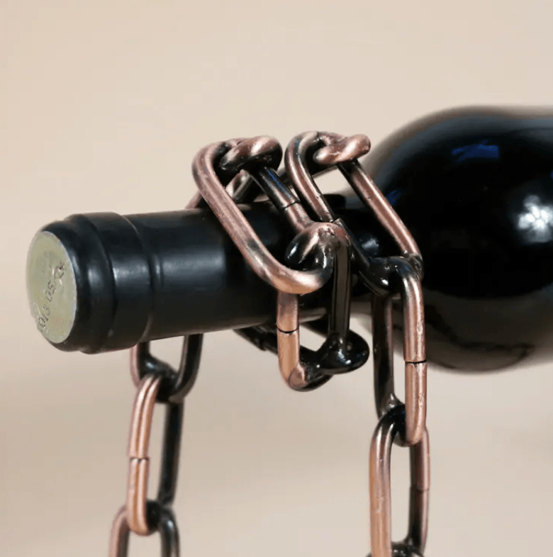Luxury Mom Kastle Magic Iron Chain Wine Bottle Holder Luxury Mom Kastle Free Shipping