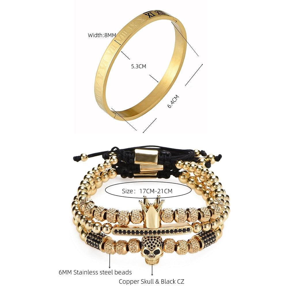 Luxury Mom Kastle Crown Charm Bracelet Set Luxury Mom Kastle Bracelet Jewelry Men&