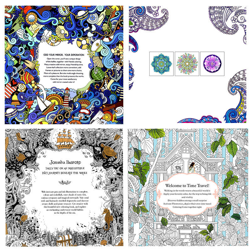 Luxury Mom Kastle  Secret Garden Adult Decompression Hand-painted Coloring Book Luxury Mom Kastle  