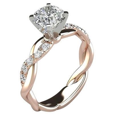 Luxury Mom Kastle  Princess Square Diamond Ring Luxury Mom Kastle  