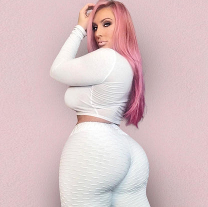 Booty Lifting Anti Cellulite Scrunch Leggings Without Pocket - Luxury Mom Kastle 