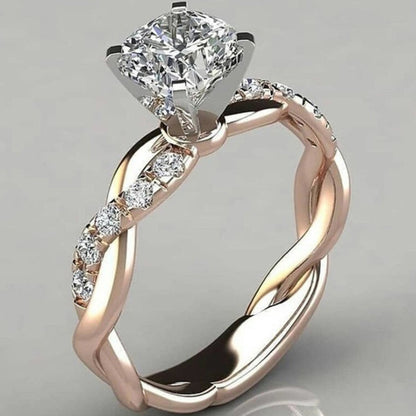 Luxury Mom Kastle  Princess Square Diamond Ring Luxury Mom Kastle  