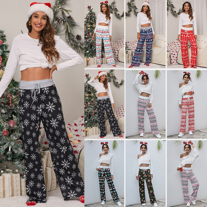 Luxury Mom Kastle  Christmas Print Pants Luxury Mom Kastle  