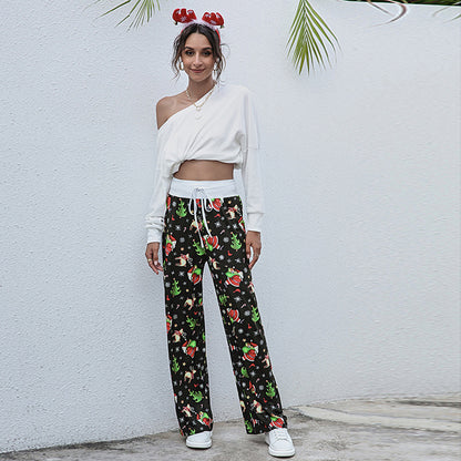 Luxury Mom Kastle  Christmas Print Pants Luxury Mom Kastle  