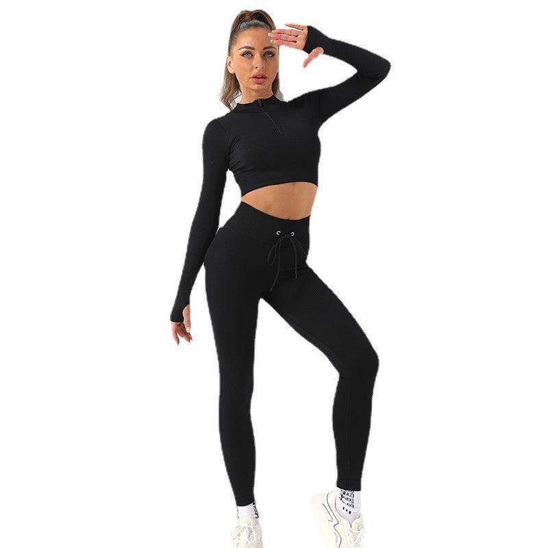 Luxury Mom Kastle  zipper sport long sleeve seamless yoga wear Luxury Mom Kastle  