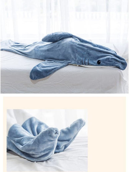 Luxury Mom Kastle  Home Soft Flannel Shark Blanket Hoodie Luxury Mom Kastle  