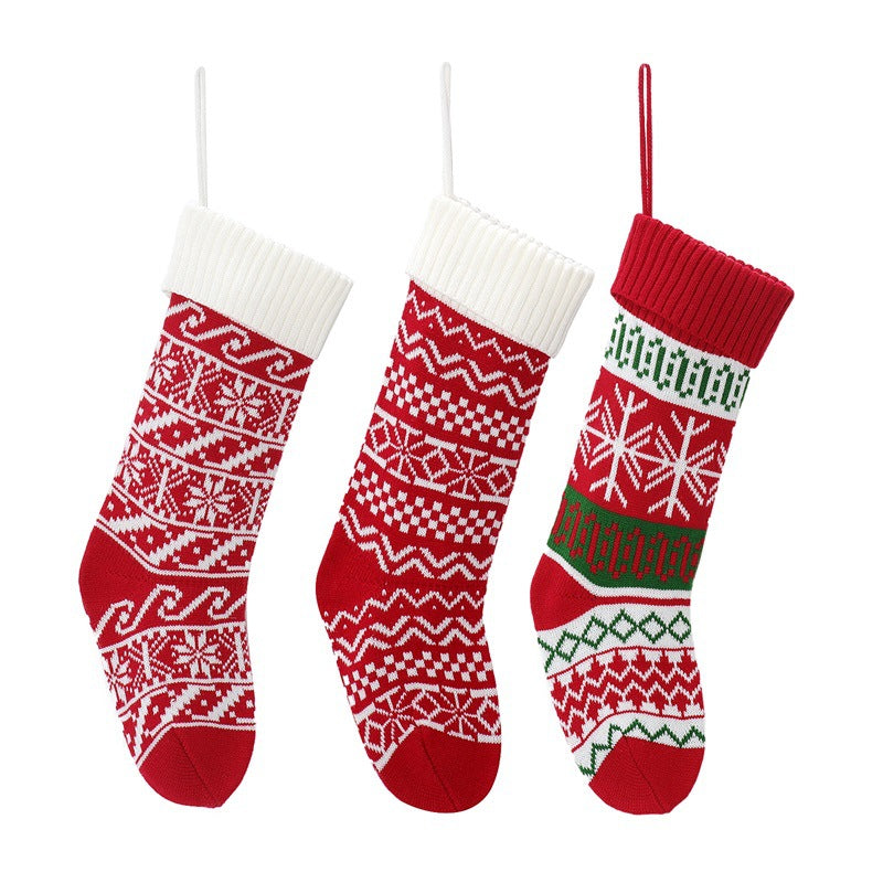 Luxury Mom Kastle  Christmas Decorations Red And Green Wool Socks Luxury Mom Kastle  