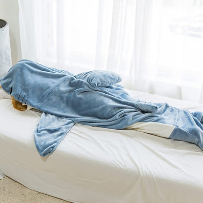 Luxury Mom Kastle  Home Soft Flannel Shark Blanket Hoodie Luxury Mom Kastle  