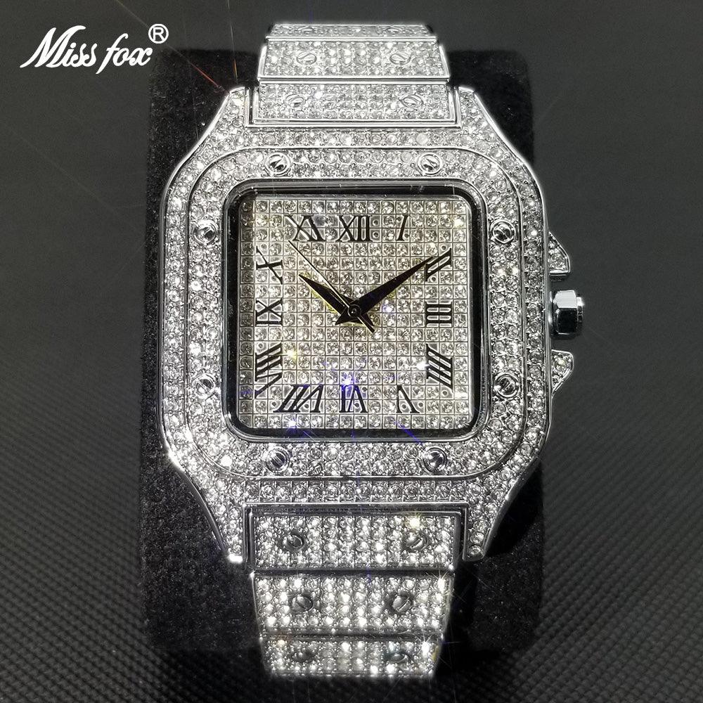 Luxury Mom Kastle  MISSFOX Top Brand Square Watch For Men Luxury Mom Kastle 