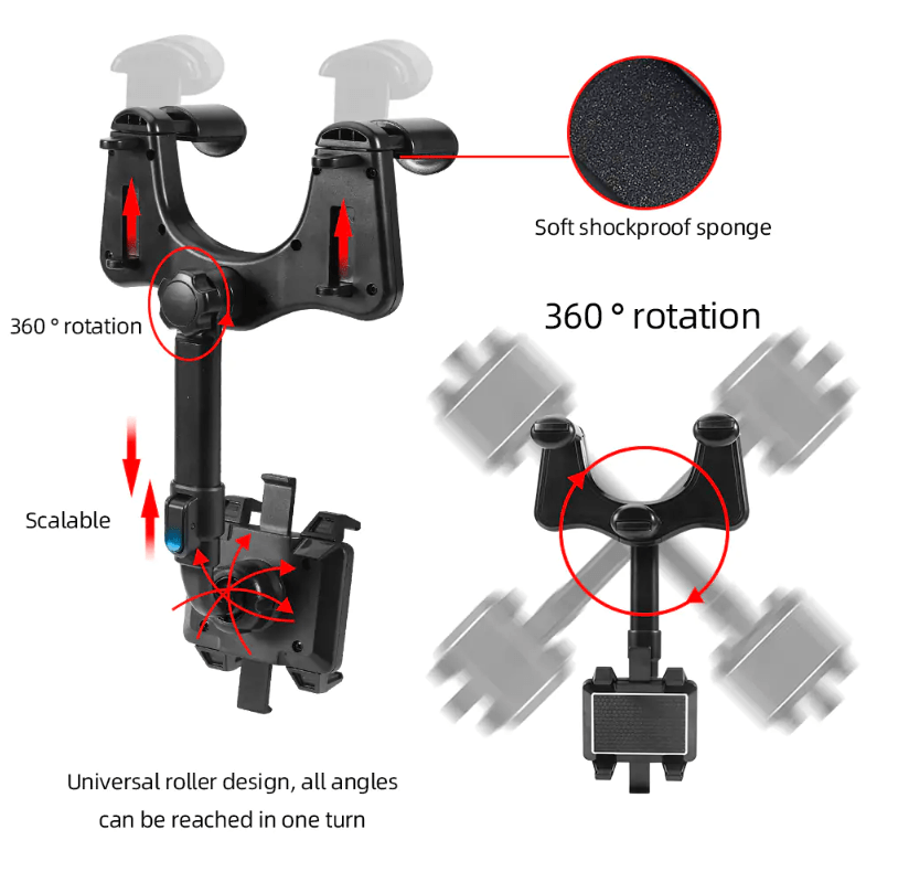 Luxury Mom Kastle  Rotatable Smart Phone Car Holder My Store Best Sellers