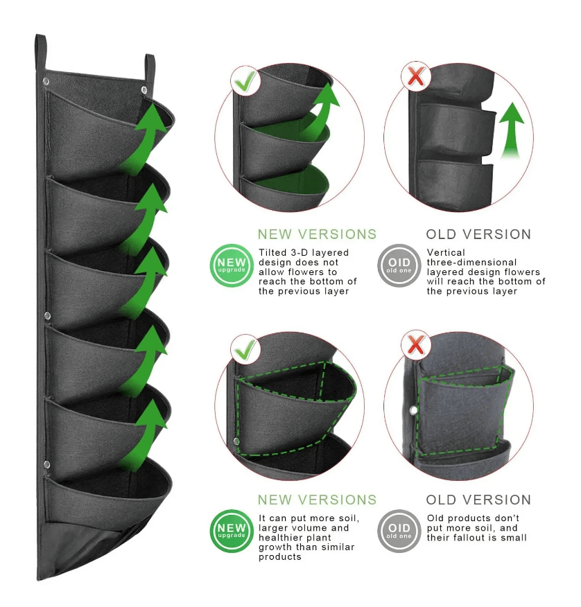 Luxury Mom Kastle  NEW DESIGN Vertical Hanging Garden Planter Flower Pots My Store Free Shipping