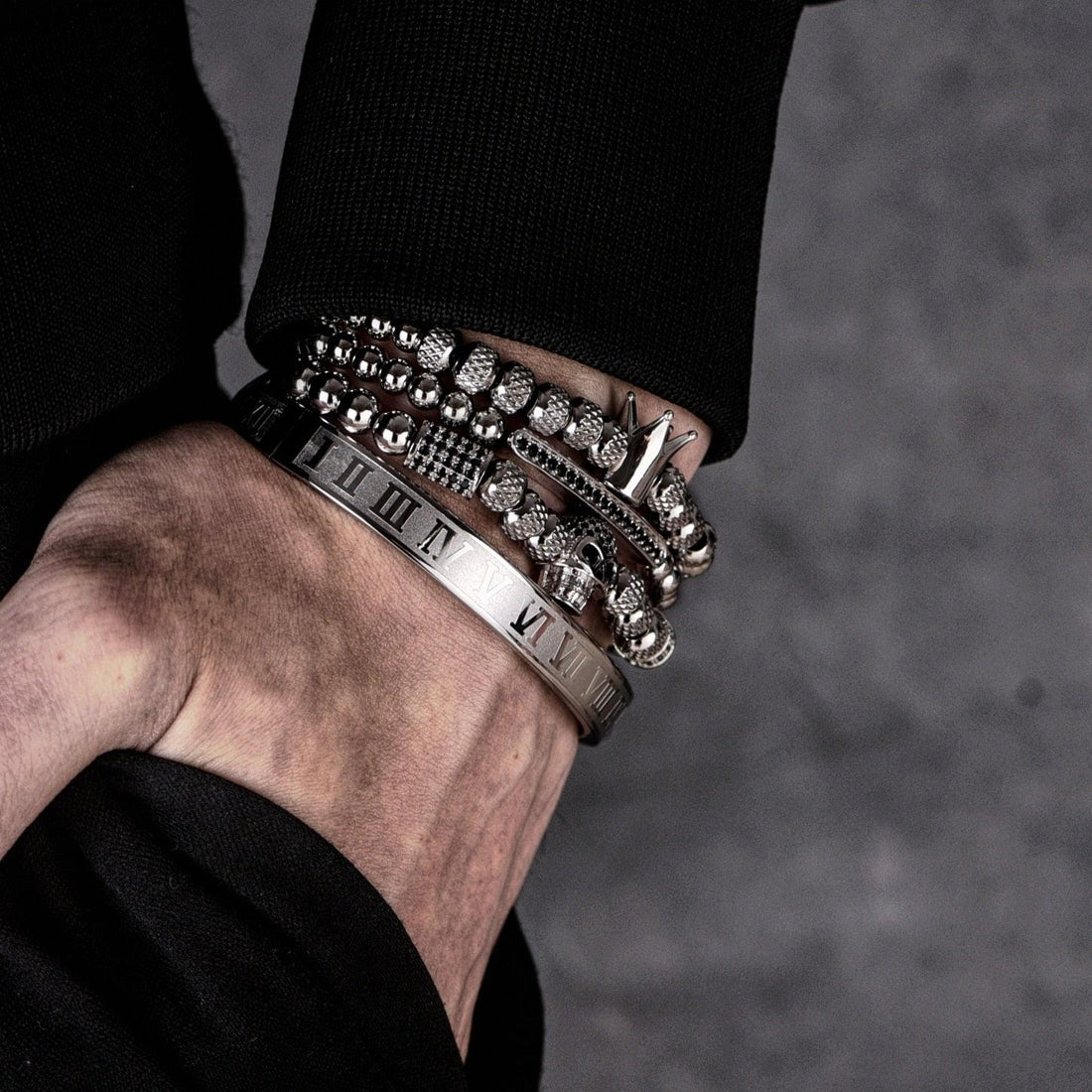 Luxury Mom Kastle  Crown Charm Bracelet Set Luxury Mom Kastle  Bracelet Jewelry Men&